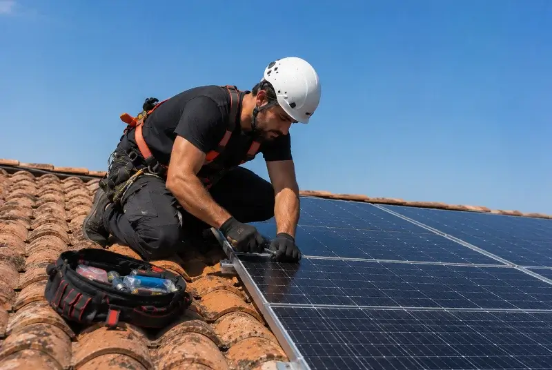 Maintenance et monitoring de panneaux solaires dans l'Ain
